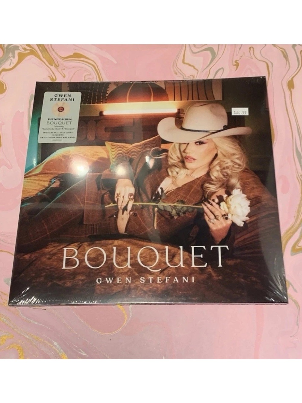 GWEN STEFANI - AUTOGRAPHED "BOUQUET" SIGNED ART CARD IN NEW SEALED VINYL LP 2024